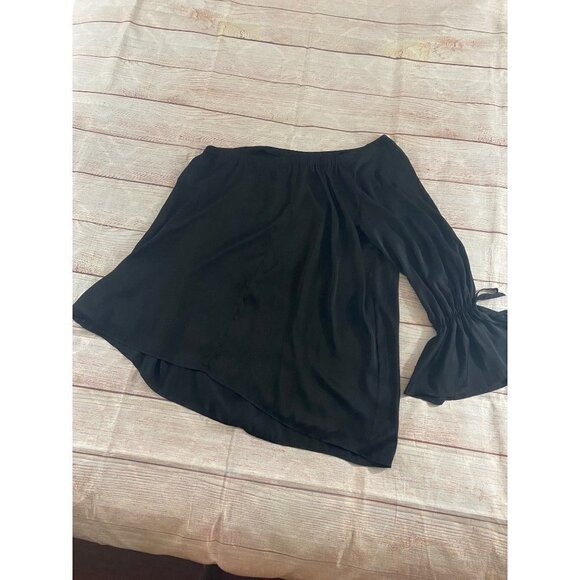 Eloquii Black One Sleeve Women's Casual Blouse - 18 - Picture 12 of 12